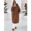 HNĚDÝ DLOUHÝ KABÁT MELVIN (Velikost ONE SIZE)