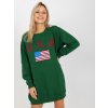 TMAVĚ ZELENÁ DLOUHÁ MIKINA USA (Velikost ONE SIZE)