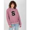 TMAVĚ RŮŽOVÁ MIKINA S PÍSMENEM "S" (Velikost ONE SIZE)