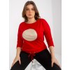 ČERVENÉ TRIČKO S KULATOU LESKLOU APLIKACÍ (Velikost ONE SIZE)