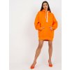 ORANŽOVÁ DLOUHÁ MIKINA S KAPUCÍ (Velikost ONE SIZE)