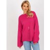 FUCHSIOVÝ DÍRKOVANÝ SVETR (Velikost ONE SIZE)