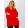 ČERVENÝ JEDNOBAREVNÝ VOLNÝ SVETR (Velikost ONE SIZE)
