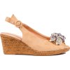 DÁMSKÉ ESPADRILKOVÉ BÉŽOVÉ SANDÁLY NA KLÍNKU POTOCKI (Velikost 36)