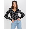 ČERNO-BÍLÉ PRUHOVANÉ TRIKO S DLOUHÝM RUKÁVEM (Velikost L/XL)