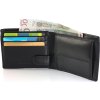 ROVICKY ČERNÁ KOŽENÁ PENĚŽENKA L099 (Velikost ONE SIZE)