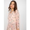 SVĚTLE RŮŽOVÉ ŠATY S KVĚTINOVÝM POTISKEM (Velikost 36)