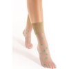 SILONKOVÉ PONOŽKY - ZLATÝ LEM, ZELENÉ PUNTÍKY - FIORE G 1146 BRODWAY 20 DEN (Velikost ONE SIZE, Barva zeleno-zlatá)