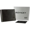ROVICKY TMAVĚ HNĚDÁ PÁNSKÁ KOŽENÁ PENĚŽENKA L165 (Velikost ONE SIZE)