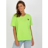 LIMETKOVÉ DÁMSKÉ TRIKO S KULATÝM VÝSTŘIHEM (Velikost S/M)