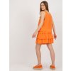 ORANŽOVÉ VOLÁNKOVÉ MINI ŠATY (Velikost ONE SIZE)