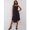ČERNÉ VOLNÉ ASYMETRICKÉ ŠATY (Velikost S)