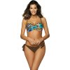 HNĚDÉ BIKINY SE VZOROVANÝM TOPEM BECKY BROWN (Velikost L)