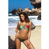 KHAKI BIKINY SE VZOREM KVĚTIN A LISTŮ BECKY MILITARE (Velikost L)