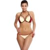 BORDÓ-SVĚTLE ŽLUTÉ BIKINY LARA VANILLA-COCCINELLA (Velikost L)
