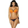 ORANŽOVO-MODRÉ PUSH-UP BIKINY VIRGINIA DARK NAVY-CALENDULA (Velikost L)