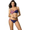MODRO-ČERVENÉ VZOROVANÉ BIKINY FLORA MIRTILLO (Velikost L)