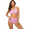 RŮŽOVÉ BIKINY S KVĚTINAMI ASANI (Velikost 36)