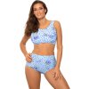 SVĚTLE MODRÉ BIKINY S KVĚTINAMI ASANI (Velikost 36)
