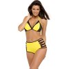 ŽLUTÉ BIKINY S VYSOKÝM SPODKEM VERONA PRIMULA (Velikost S)