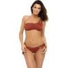 HNĚDÉ BIKINY NA JEDNO RAMENO SABRINA BROWN (Velikost L)