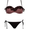 HNĚDO-ČERNÉ BIKINY S KRAJKOU MALAGA-35 (Velikost 36)