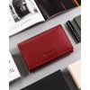 PETERSON ČERVENÁ HLADKÁ KOŽENÁ PENĚŽENKA Y317 (Velikost ONE SIZE)