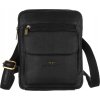 PETERSON ČERNÁ PÁNSKÁ KOŽENÁ MESSENGER TAŠKA (Velikost ONE SIZE)