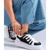 ČERNO-BÍLÉ DÁMSKÉ SNEAKERSY NA HRUBÉ PODRÁŽCE (Velikost 36)