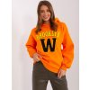 ORANŽOVÁ MIKINA S NÁPISEM BROOKLYN (Velikost ONE SIZE)