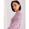 FIALOVÝ SVETR S COPÁNKY (Velikost ONE SIZE)