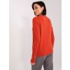 TMAVĚ ORANŽOVÝ SVETR S COPÁNKY (Velikost ONE SIZE)