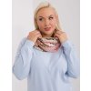 RŮŽOVO-HNĚDÁ VZOROVANÁ KOMÍNOVÁ ŠÁLA (Velikost ONE SIZE)