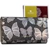 PETERSON ŠEDÁ PENĚŽENKA S HOLOGRAFICKÝMI MOTÝLKY Y532 (Velikost ONE SIZE)