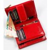 PETERSON ČERVENÁ KOŽENÁ PENĚŽENKA NA PATENTKU A ZIP Y577 (Velikost ONE SIZE)