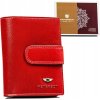 PETERSON ČERVENÁ KOŽENÁ PENĚŽENKA NA PATENTKU A ZIP Y577 (Velikost ONE SIZE)