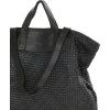 MARCO MAZZINI ČERNÁ RUČNĚ PLETENÁ SHOPPER BAG (Velikost ONE SIZE)