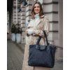 MARCO MAZZINI ČERNÁ RUČNĚ PLETENÁ SHOPPER BAG (Velikost ONE SIZE)