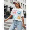 BÍLÉ OVERSIZE TRIČKO S POTISKEM STRELLO (Velikost ONE SIZE)