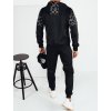 (VEL. 2XL) ČERNÁ TEPLÁKOVÁ SOUPRAVA SE VZOREM (Velikost 2XL)