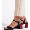 ČERNÉ ELEGANTNÍ SANDÁLY NA SLOUPKU (Velikost 36)