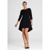 ČERNÉ ELEGANTNÍ ASYMETRICKÉ ŠATY (Velikost S)