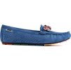 TMAVĚ MODRÉ MOKASÍNY S KAMÍNKY (Velikost 36)