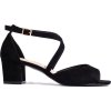 ČERNÉ DÁMSKÉ SANDÁLY NA NÍZKÉM PODPATKU (Velikost 36)