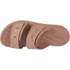 HNĚDÉ NAZOUVÁKY NA PLATFORMĚ CROCS BROOKLYN LOW WEDGE SANDAL (Velikost 37)