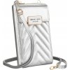 4U CAVALDI STŘÍBRNÁ PROŠÍVANÁ CROSSBODY PENĚŽENKA M677 (Velikost ONE SIZE)