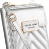 4U CAVALDI STŘÍBRNÁ PROŠÍVANÁ CROSSBODY PENĚŽENKA M677 (Velikost ONE SIZE)