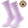 DÁMSKÉ PONOŽKY S ALPAKA VLNOU - SVĚTLE FIALOVÉ ART.044 (Velikost 35/37)