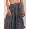 TMAVĚ ŠEDÉ VOLNÉ KALHOTY S ROZPARKY (Velikost S)
