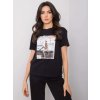 ČERNÉ DÁMSKÉ TRIČKO S POTISKEM (Velikost S)